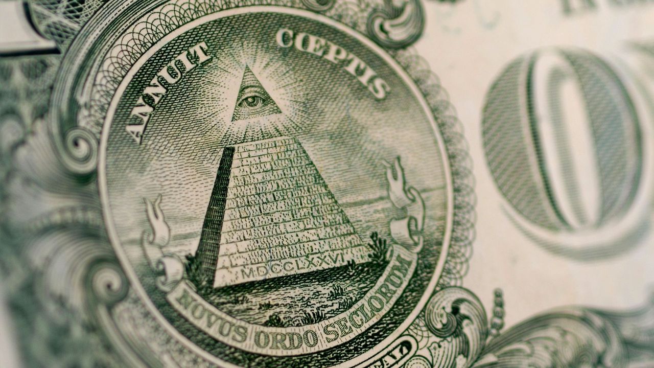 The all-seeing Eye of Providence surrounded by rays of light