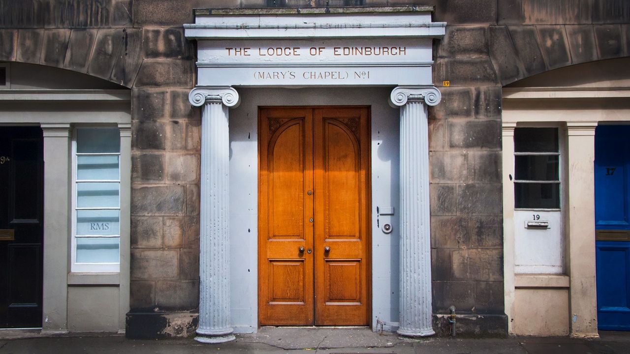A lodge doorway symbolizing the path to joining Freemasonry