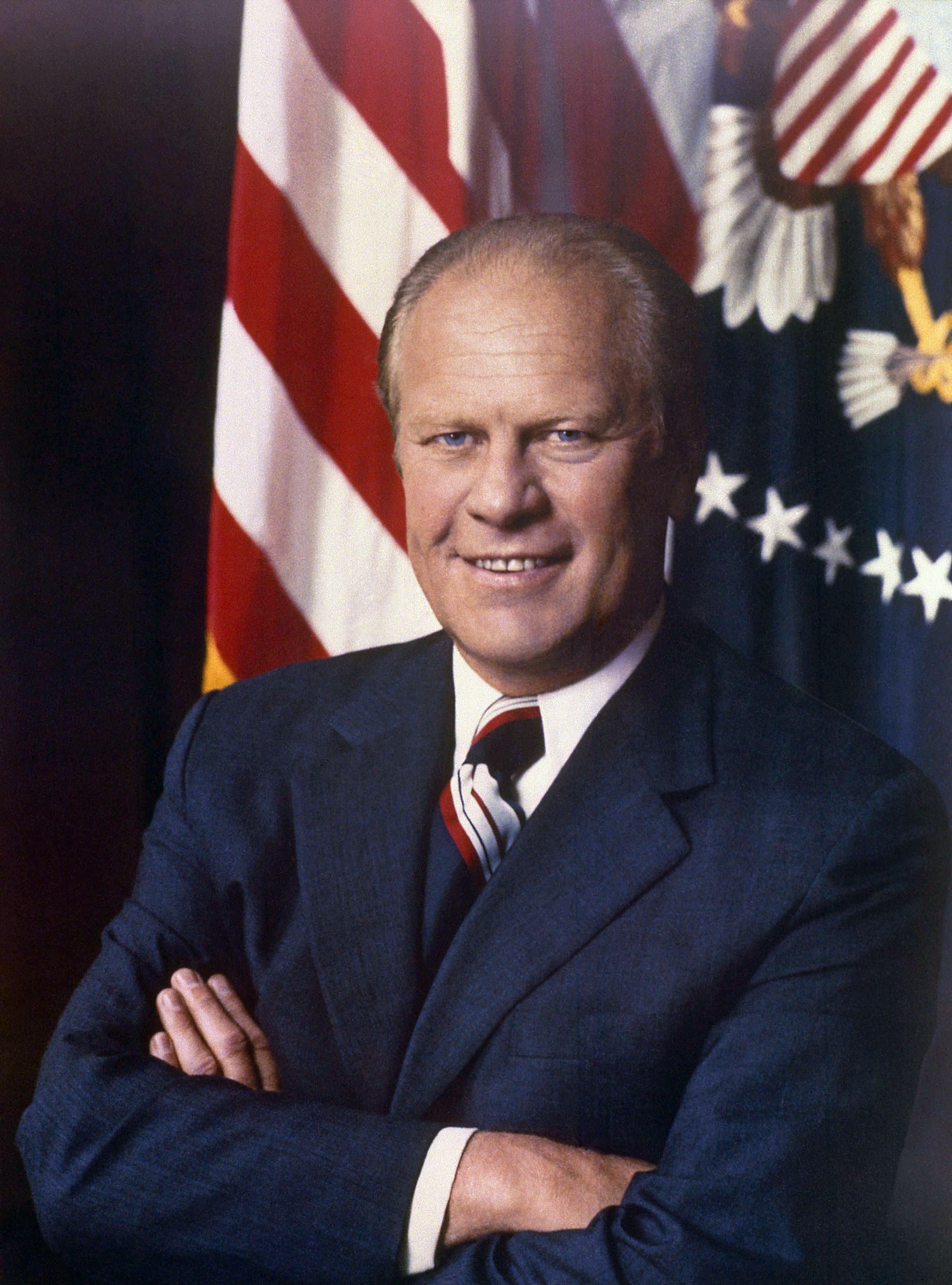 Portrait of Gerald Ford, a famous Freemason — Malta Lodge No. 465, Michigan