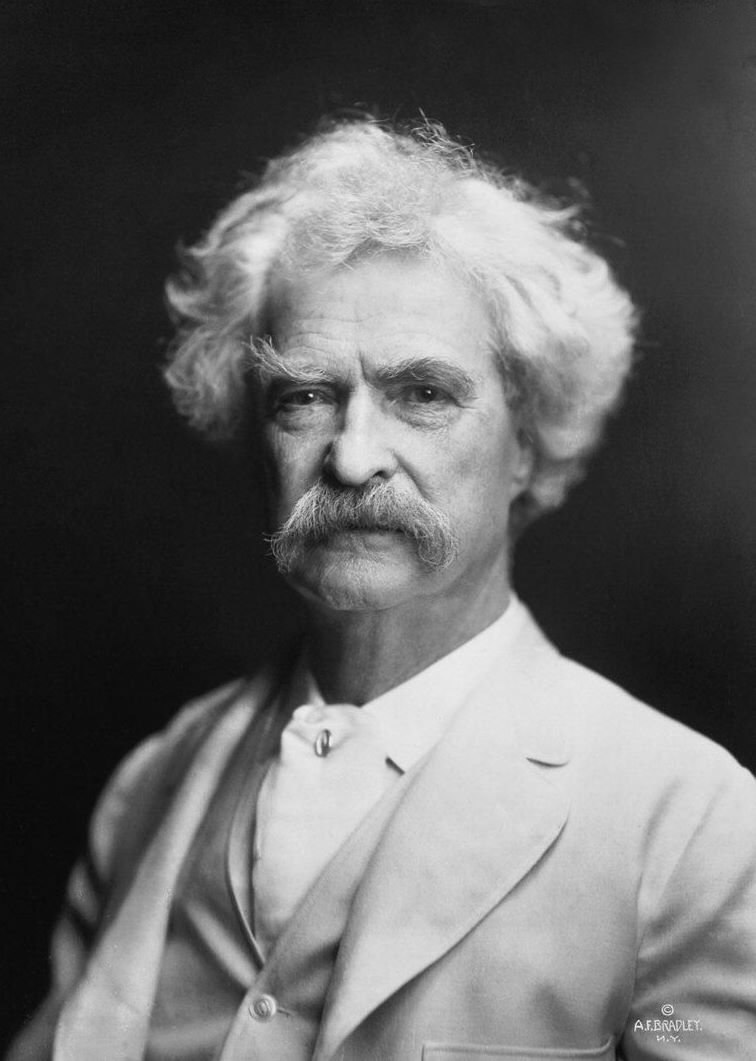 Portrait of Mark Twain, a famous Freemason — Polar Star Lodge No. 79, Missouri