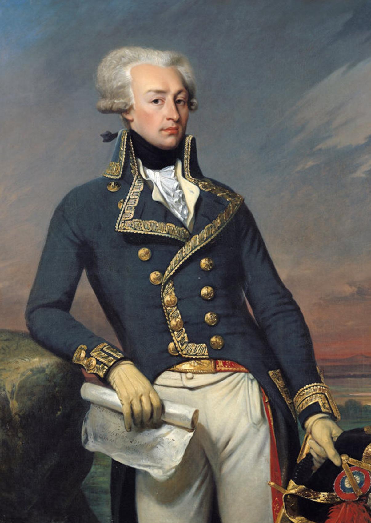Portrait of Marquis de Lafayette, a famous Freemason — Various French and American lodges