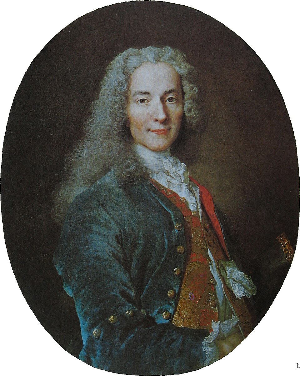 Portrait of Voltaire, a famous Freemason — Lodge of the Nine Sisters, Paris