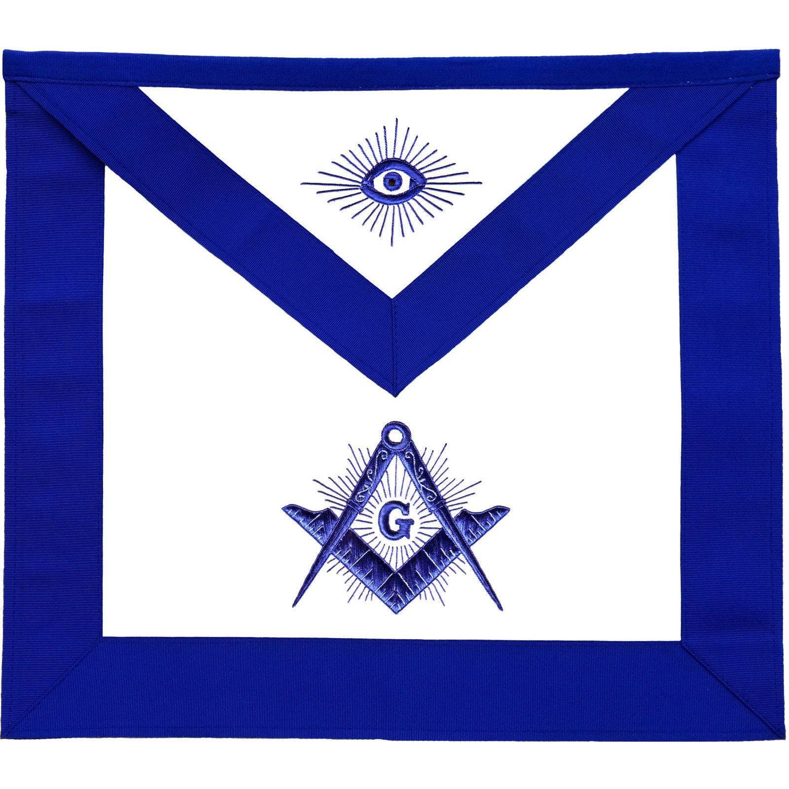 Master Mason Apron — Royal Blue Radiant S&C G