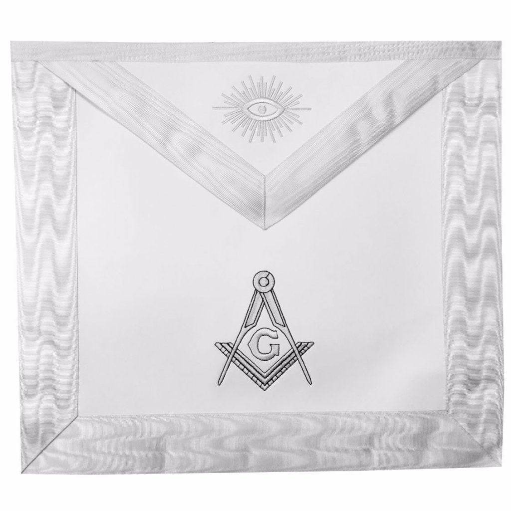 Master Mason Apron — White Square & Compass G