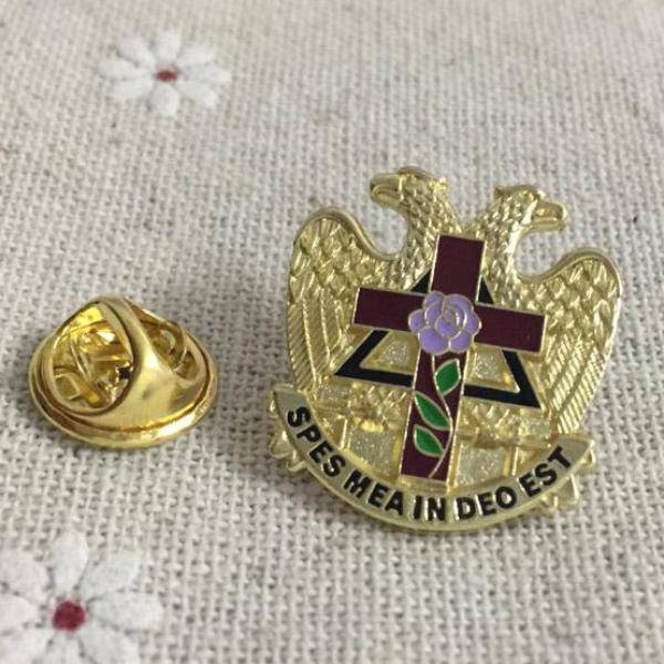 32nd Degree Lapel Pin — Rose Croix Cross