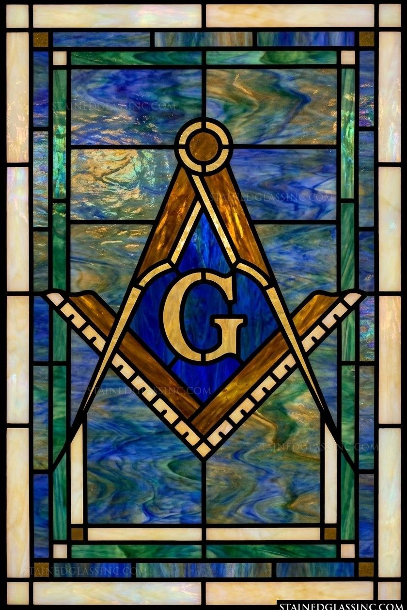 The Masonic Letter G set within the Square and Compass, representing God and Geometry