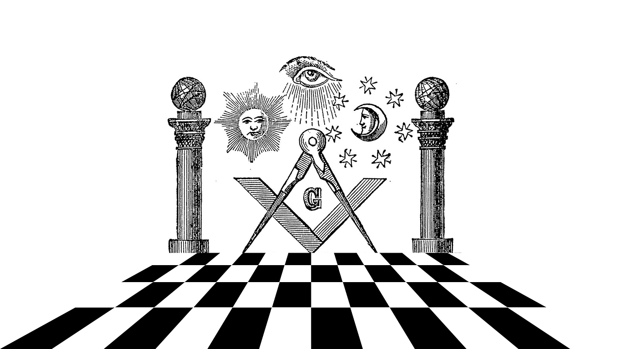 The Sun and Moon Masonic symbols representing universality and the duality of existence