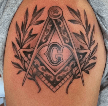 Square and Compass Tattoo